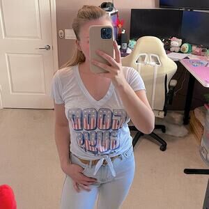 Good Guys Hot Rods & Customs Car Show Baby Blue Upcycled Crop Top